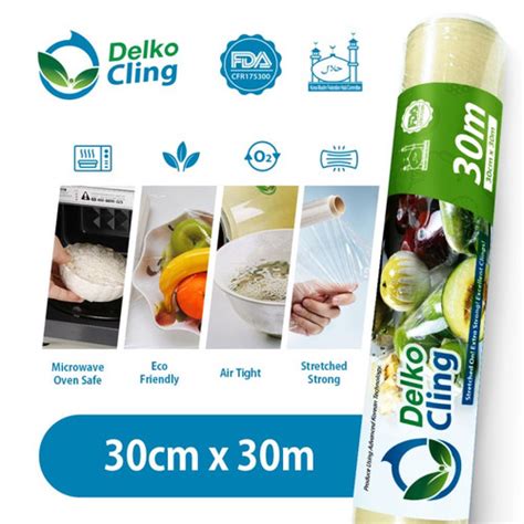 Jual Cling Wrap Plastik Wrapping Makanan Delko Cling X Bening