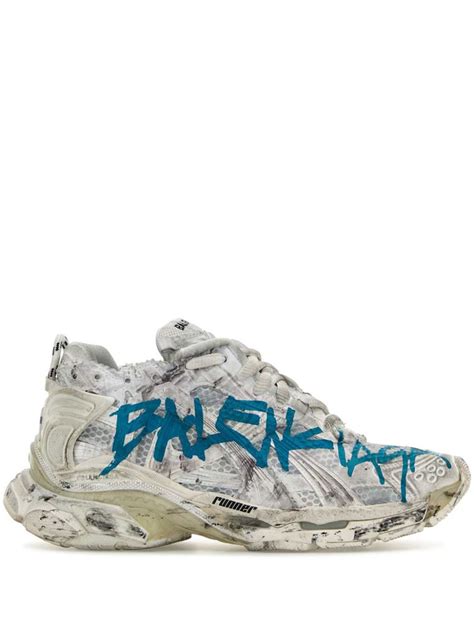 Balenciaga Runner Graffiti Sneakers White FARFETCH UK