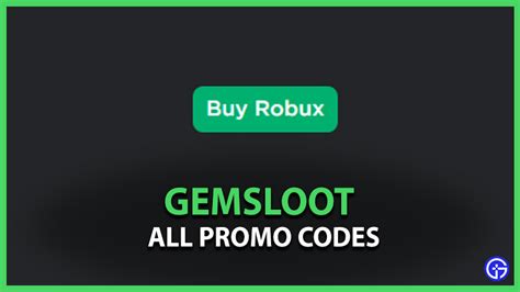 Gemsloot Active Promo Codes Get Free Robux