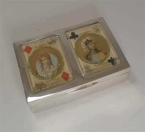 Antiques Atlas Antique English Silver Playing Card Box 1899