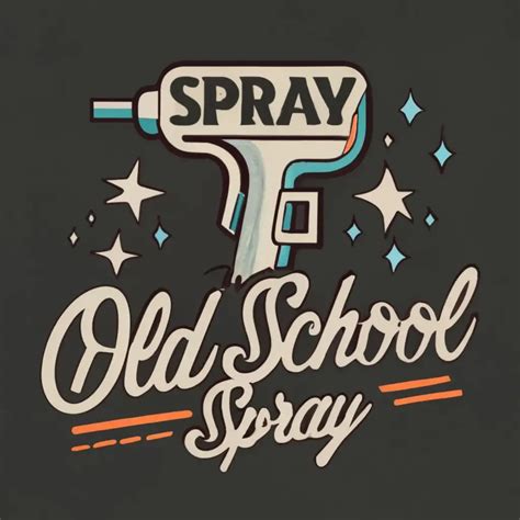 Logo Design For Old School Spray Vintage Vibes With Classic Typography