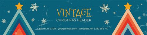 Free Vintage Christmas Header Template Edit Online And Download