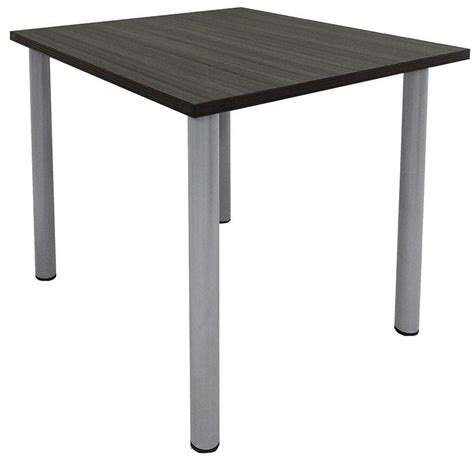 Standing Height Conference Tables w/Round Post Legs in White, Mocha ...