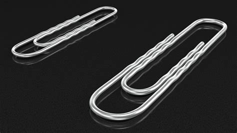 Metal Paper Clips Collection D Model Ds Fbx Obj Ma Max