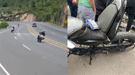 Brutal Motociclista Se Salva De Morir Tras Impactar En Valla De