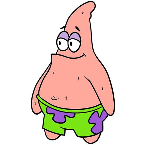 How To Draw Patrick Star From Spongebob Squarepants Really Easy Drawing Tutorial