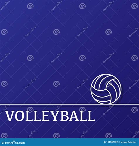 Outline Volleyball Background Stock Vector Illustration Of Leisure