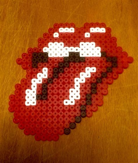 Hama P Rlor Symbol F R Rolling Stones Perler Beads Crafts Melty Beads