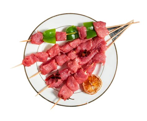 Catering And Gourmet Skewers Meat String Fresh Meat Pork Png