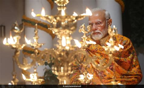 PM Modi Ram Temple Pran Pratishtha PM Modi Lights Diyas Celebrates