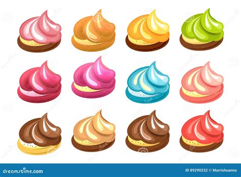 Set Of Meringue Vector Illustration 89290232