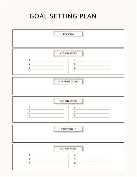 Goal Setting Printable Worksheet - Etsy