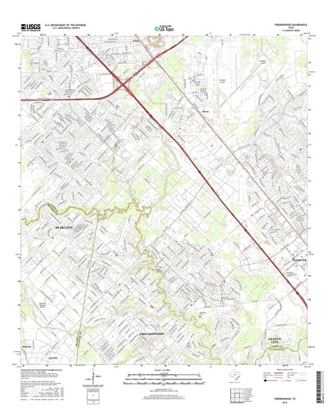 Mytopo Friendswood Texas Usgs Quad Topo Map