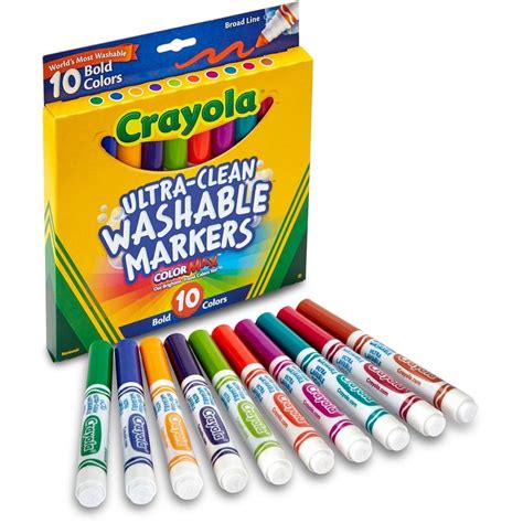 Crayola Tropical Colors Pack Washable Markers - Broad Marker Point