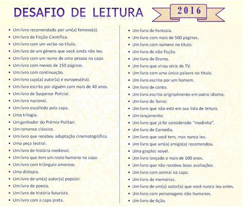 Desafio De Leitura Reading Challenge