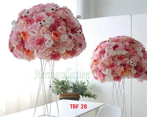 Princess Hot Pink Rose Flower Ball Artificial Wedding Flower Table