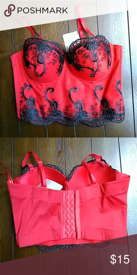 💎💎 Redandblack Lace Brallette Leather Tank Top Lace Brallette Fashion