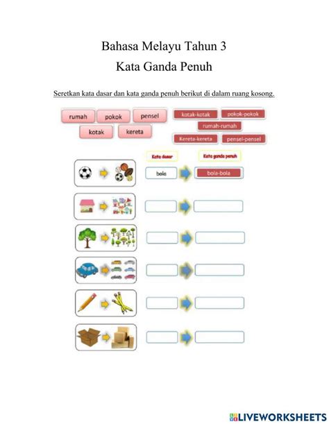 Kata Ganda Penuh Worksheet For 9 Live Worksheets