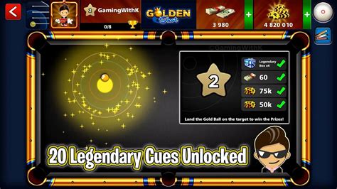 All 20 Legendary Cues Unlocked At LEVEL 2 180 Golden Shot 4k Cash 5M