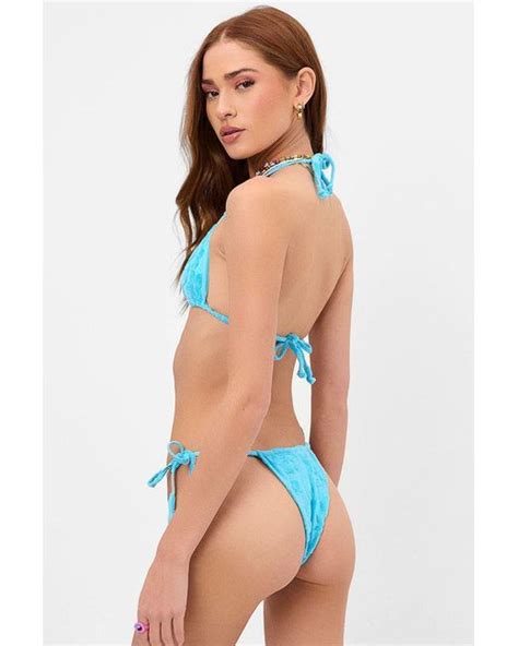 Frankie S Bikinis Tia Terry String Bikini Bottom Lyst Uk