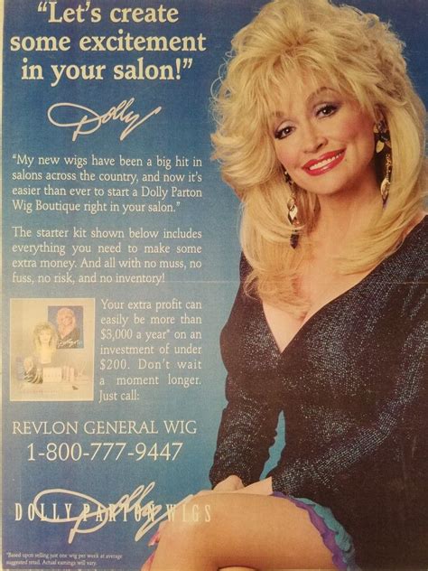 Dolly Parton Wig Advertisement From An Industry Trade Magazine From The