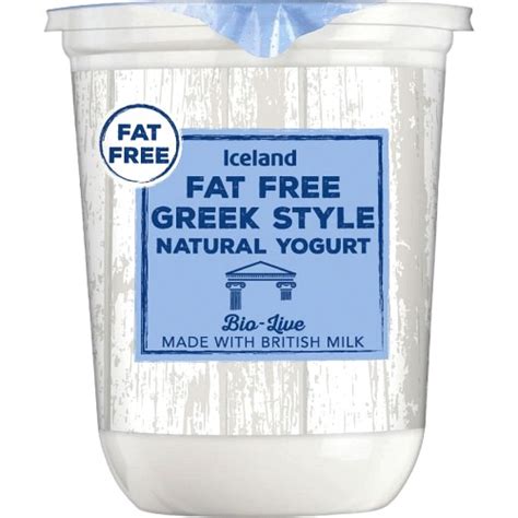 Iceland Fat Free Greek Style Natural Yogurt 450g Compare Prices