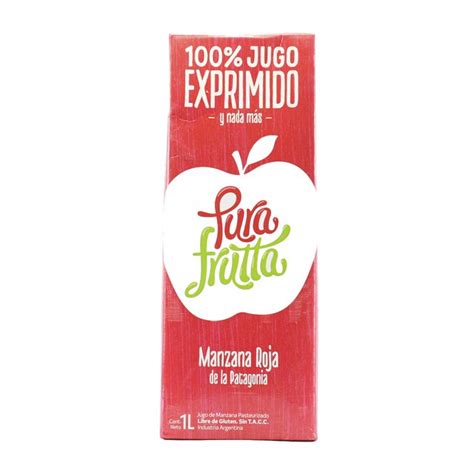 PURA FRUTTA Jugo De Manzana Roja X 1 Litro Raslok