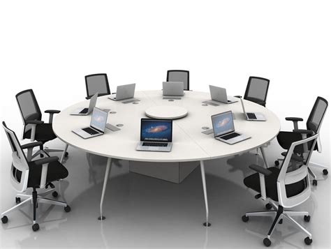 Arthur 4 Person Round Desking System