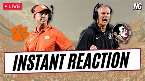 No 4 Florida State Vs Clemson Instant Reaction Show Youtube