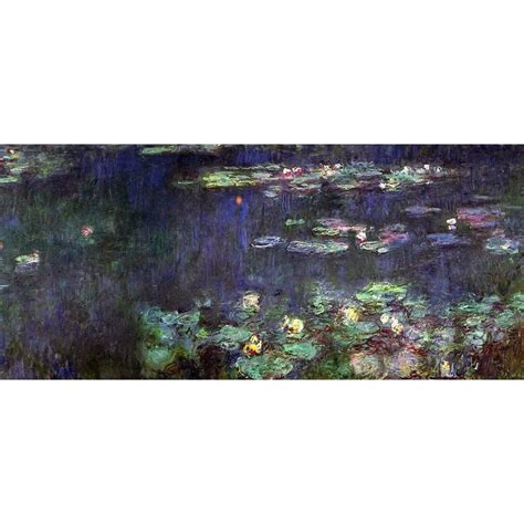 "Claude Monet Water Lily Paintings - Green Reflection waterlilies pond ...