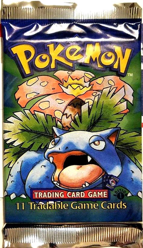 Pokemon Base Set 1st Edition Booster Pack Venusaur Artwork Pokemon Sealed Products Pokemon