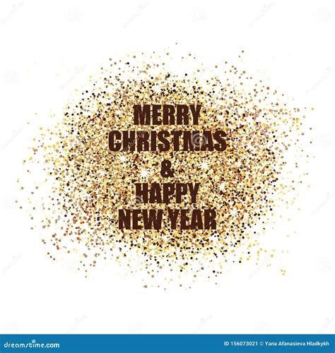 Happy New Year With Shiny Confetti Background Template Stock