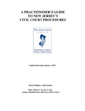 Fillable Online Judiciary State Nj A Practitioner S Guide To New Jersey