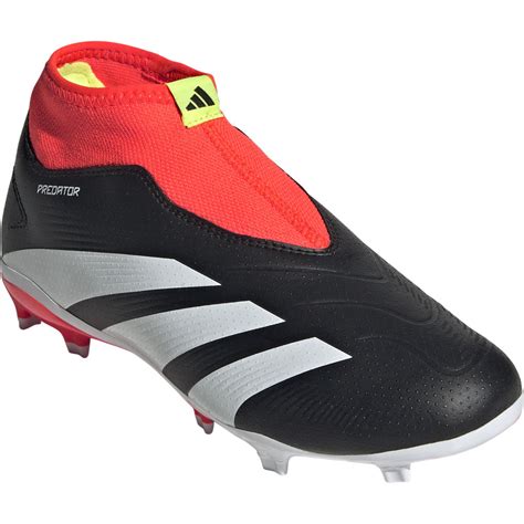 adidas Predator 24 League LL FG Jr - black/white/solar red | Soccer Center