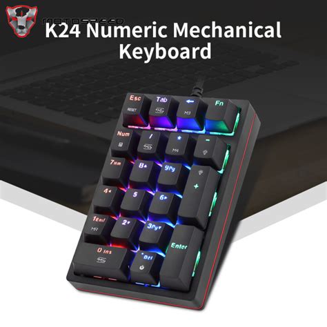 Motospeed K24 Numeric Mechanical Keyboard 21 Keys USB Wired Keyboard ...