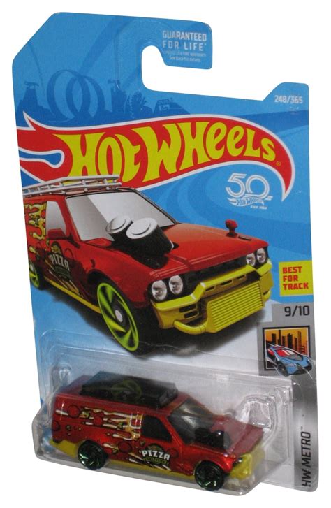 Hot Wheels HW Metro Red Time Shifter Pizza Delivery Car Walmart