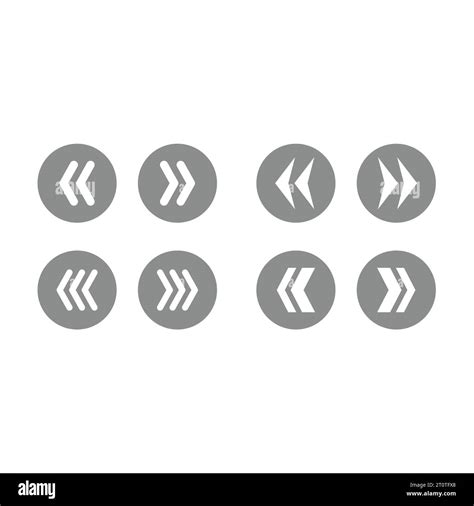 Circle Next And Back Arrow Icons Swipe Previous And More Vector Arrows