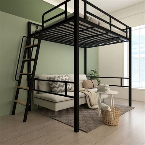 Space Saving Multifunctional Loft Bed Double Loft Apartment Elevated