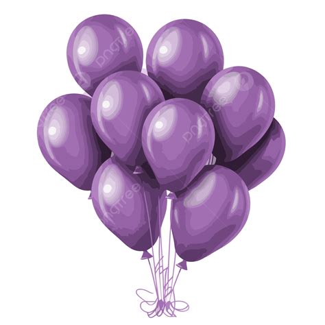 Globos Morados Vector PNG Dibujos Pegatina Clipart Manojo PNG Y