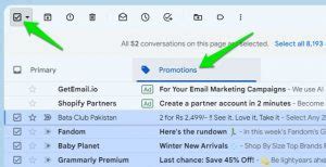 how to delete all promotions emails in gmail