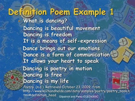 creative expression  definition poetry powerpoint
