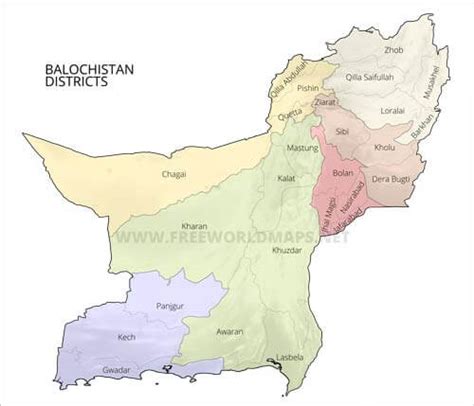 Balochistan Map With Districts