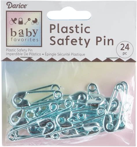 Baby Diaper Pins Shiny Blue 12 Inches 24 Pieces