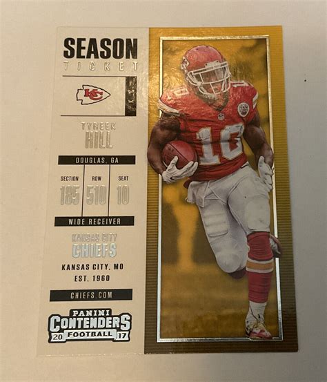 Panini Contenders Season Ticket Tyreek Hill For Sale Online