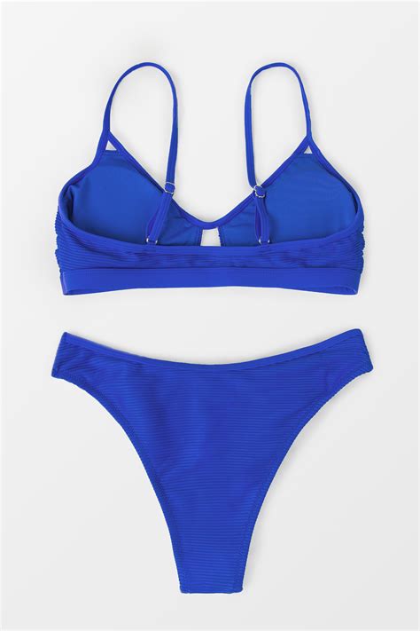 Kathryn Blue Hollow Out Bikini