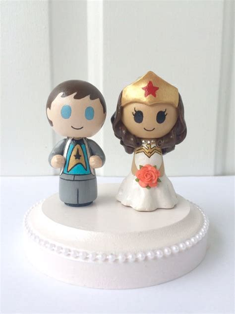 Star Trek Wedding Cake Topper w/ customizable Bride and Groom