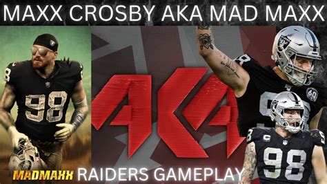 MADDEN 23 AKA MAXX CROSBY AKA MAD MAXX GAMEPLAY RAIDERS THEME TEAM