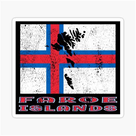 Faroe Islands Flag Silhouette Sticker By Crizzinho Redbubble