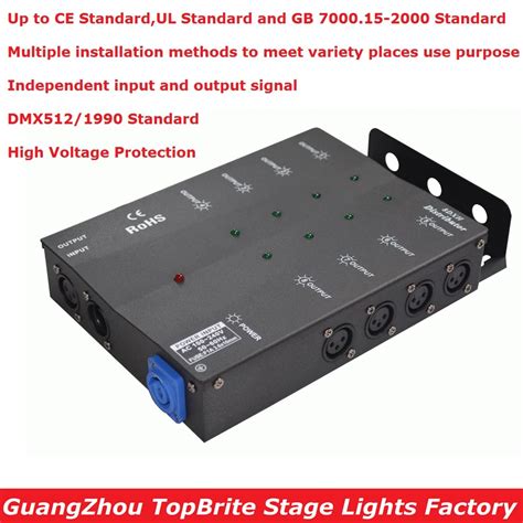 1Pcs/Lot Carton Package DMX Splitter DMX512 Light Stage Lights Signal ...