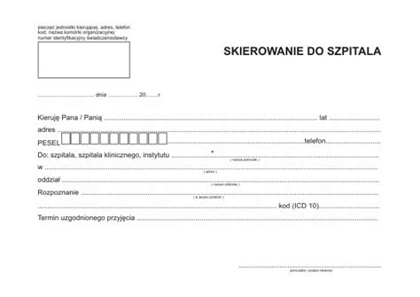 Skierowanie Do Szpitala A5 104 Cena Opinie Druki 9476884783